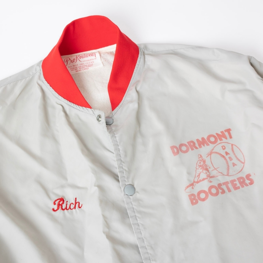 Vintage Dormont Boosters Local Pittsburgh Area Baseball Team Varsity Jacket L - Picture 1 of 3
